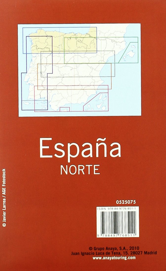 Mapa de carreteras 1:340.000 - Norte de España (desplegable) (Mapa Touring)