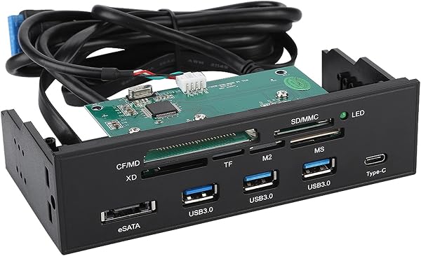 Wewnętrzny Czytnik Kart, 5,87 Cala USB 3.0 z 5 Portami 6 Gniazdami Karty Interfejs Wielofunkcyjny, Wyposażony w Port ESA