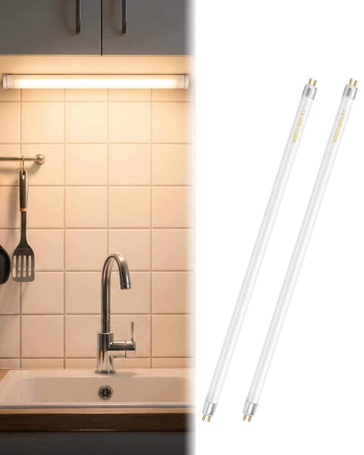 T4 10W Fluorescent Tube 352mm Inc Pins / 338mm Excl Pins, T4 Tube Lamp Bulb