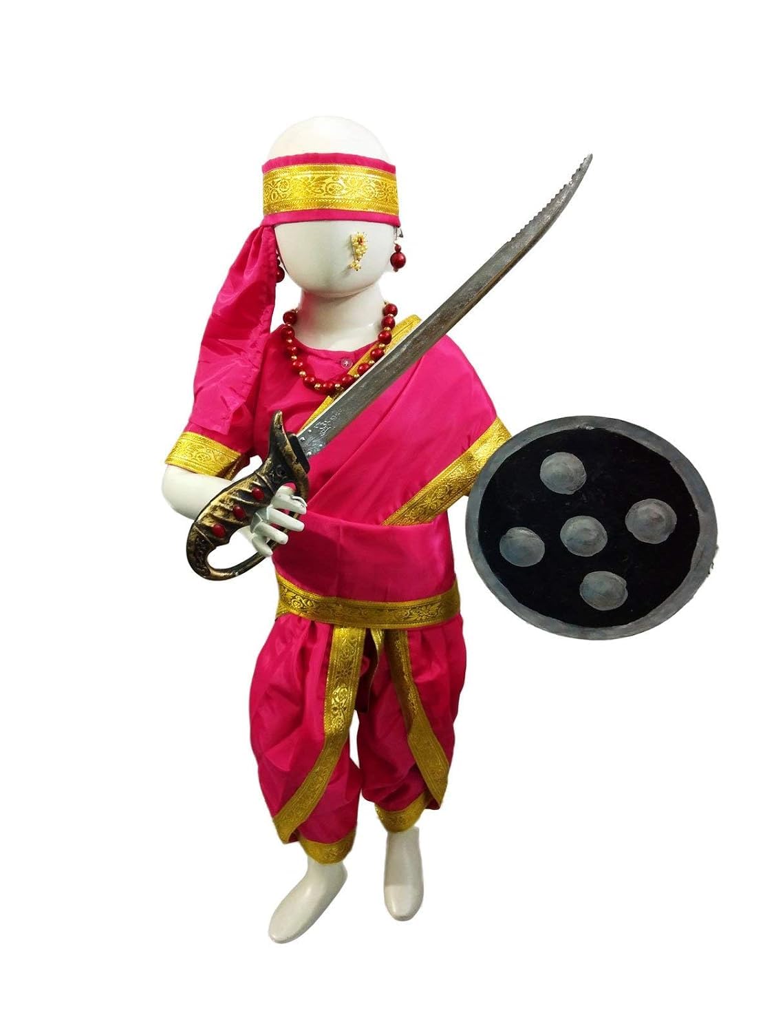 Seth Associate Rani Laxmi Bai Jhansi ki Rani Kids Fancy Dress Costume for Girls-image-10