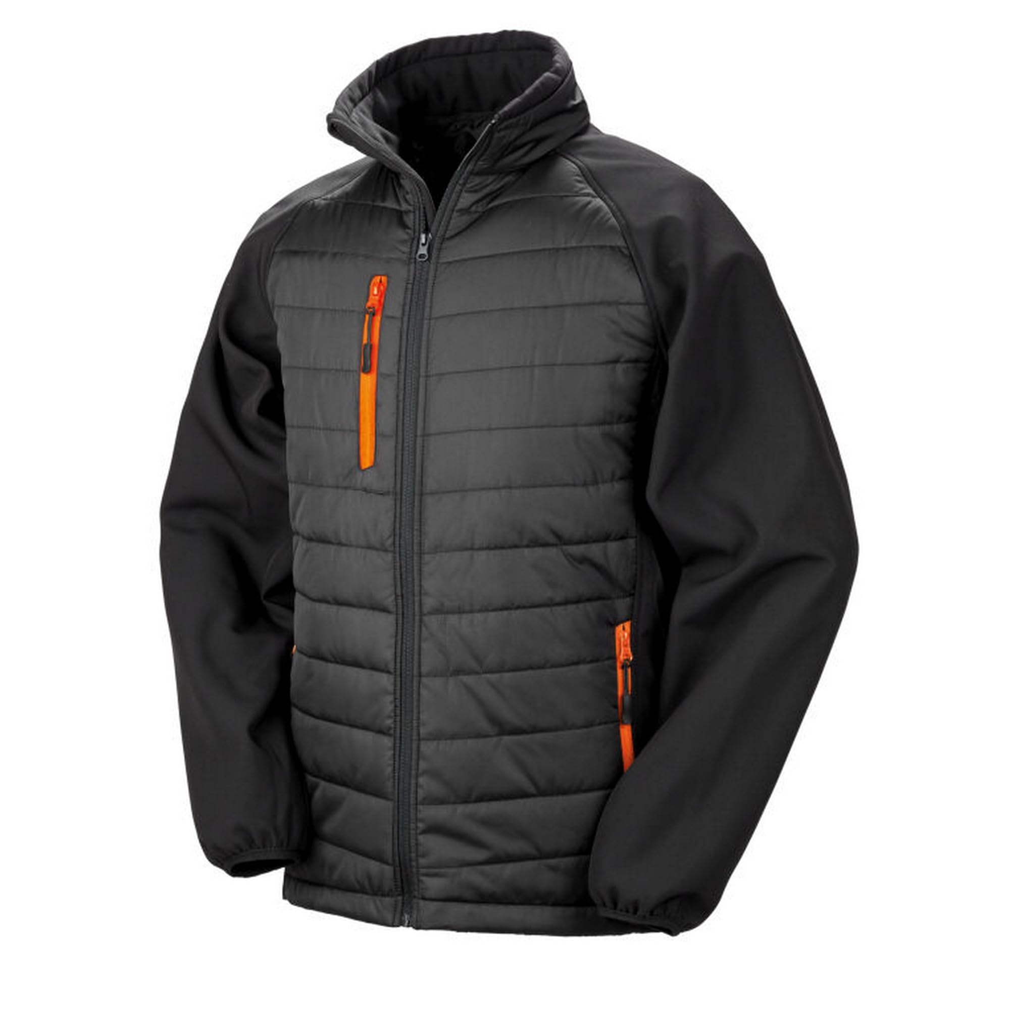 Result Unisex Adult Compass Softshell Gilet (XXL) (Black/Orange)