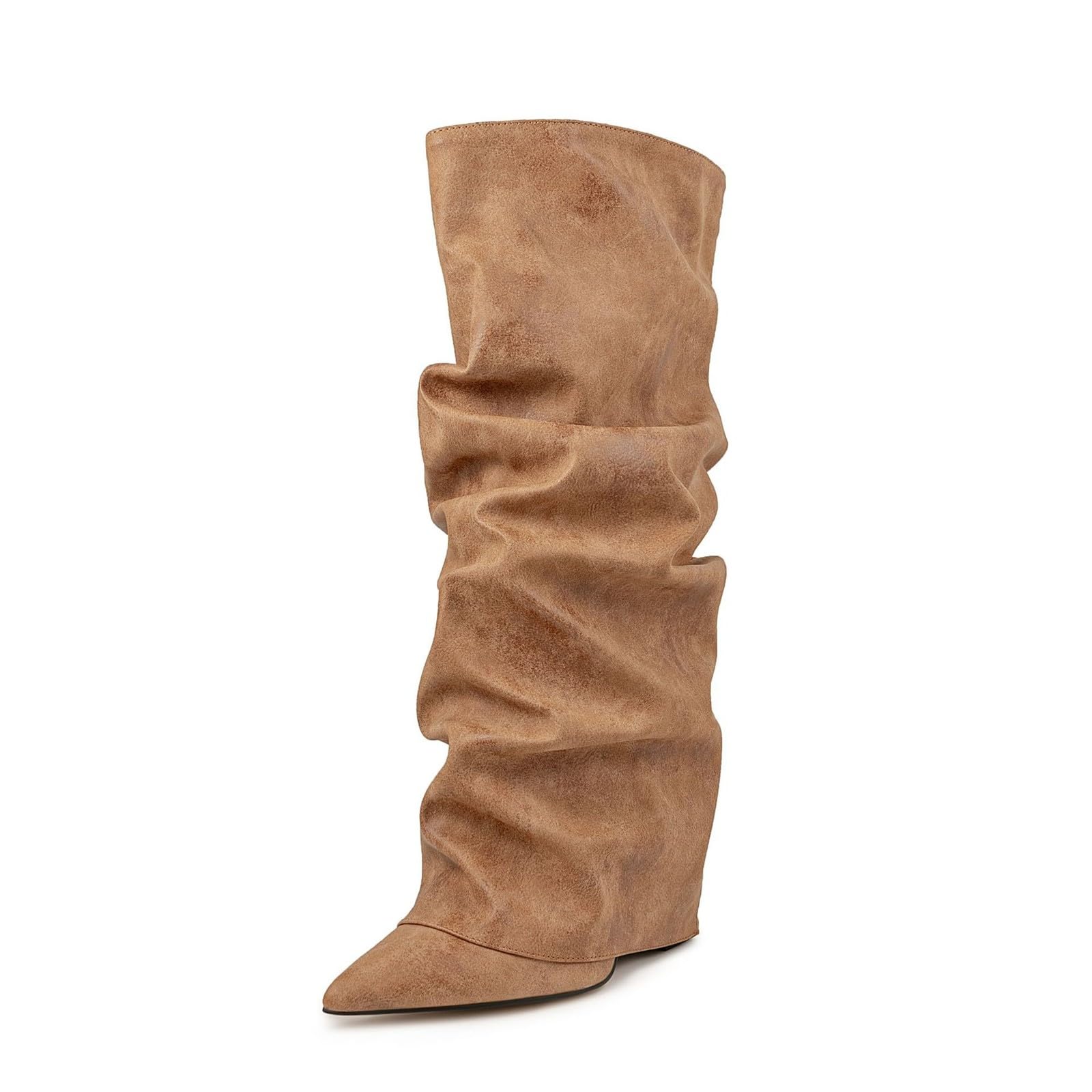 Generisch Stivali da donna con tacco a blocco, in pizzo, elasticizzati, per autunno e inverno, comodi, con tacco alto, casual, al ginocchio