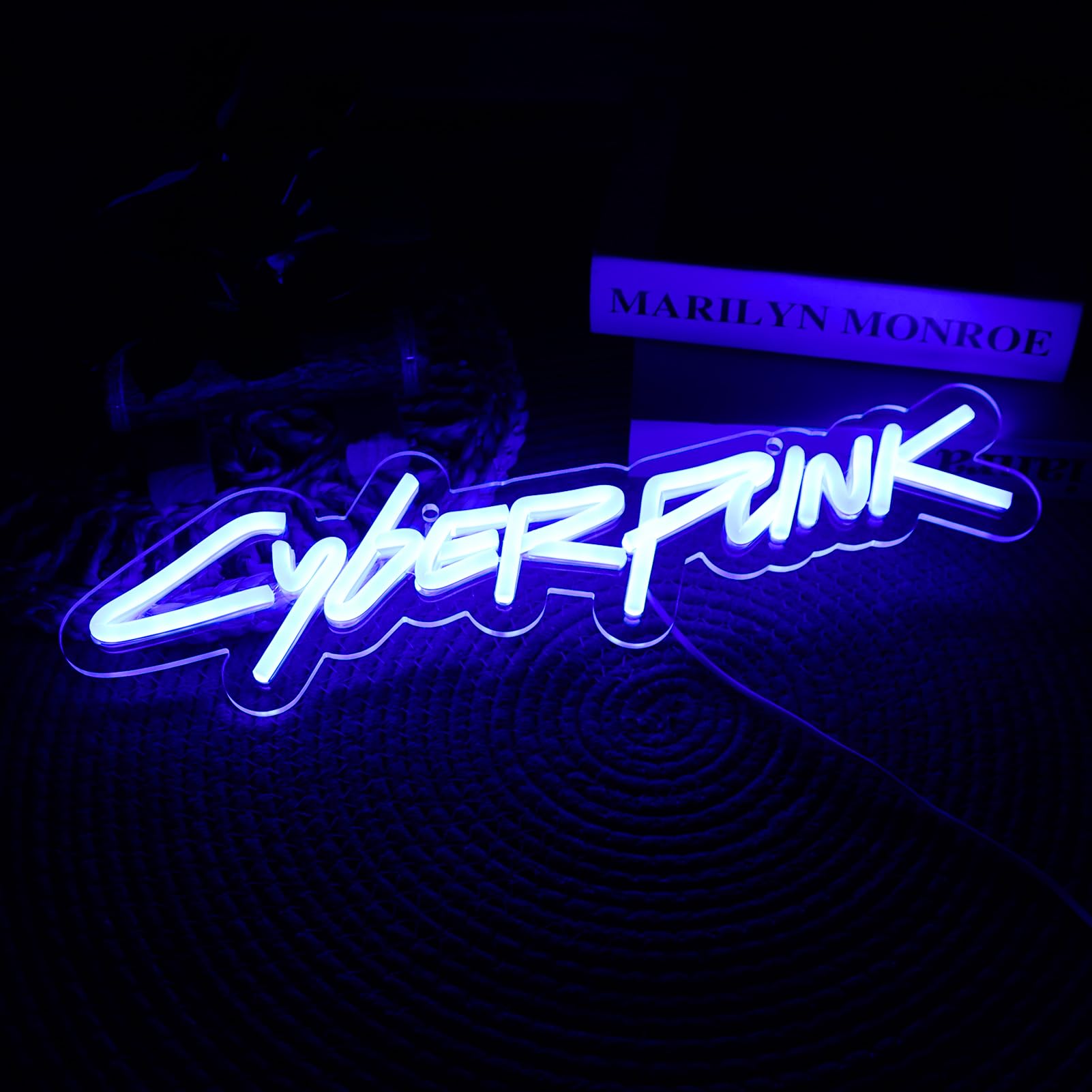 WonderfulLife Game Cyberpunk Neon Sign for Game Zone Decor,Shooting Games Led Lights for Man Cave Gaming Room Internet Bar or Bedroom Decoration.5V