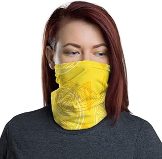 Great Fruit Slices Lemon & Orange Hand Drawn Style Breathable Washable Neck Gaiter