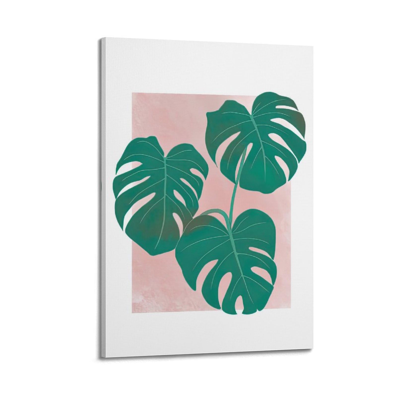 DLJGDS Simple Plant Poster Illustration Lotus Leaf Decorative Painting Canvas Wall Posters And Modern Family Bedroom Decor 24x36inch(60x90cm)
