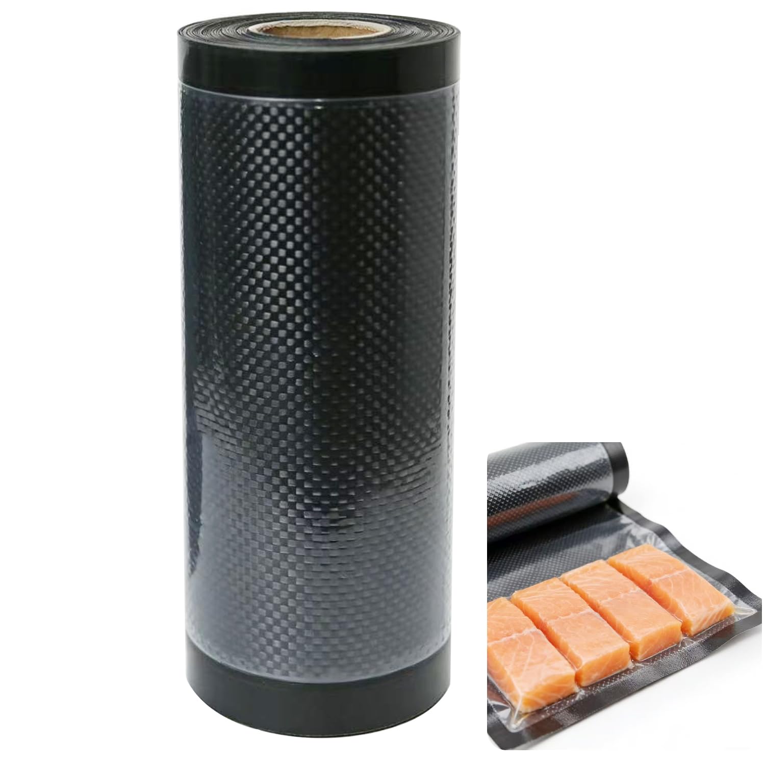 11" x 50' Vacuum Seal Bags Roll Black Clear 5 Mil Commerical Grade Food Saver Bag for Sous Vide, Meal Prep, Long-Term Freshness
