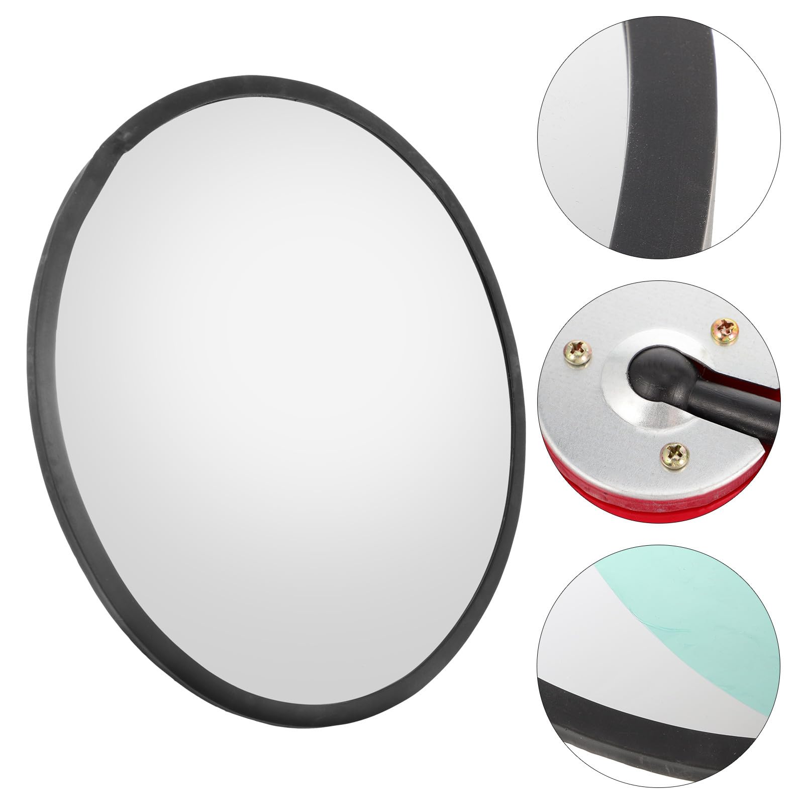 Espejo Convexo de Tráfico de 30 Cm para Exteriores E Interiores, Material Pc, Plástico Resistente Visibilidad Clara Distorsión, Adecuado para Tiendas y Callejones