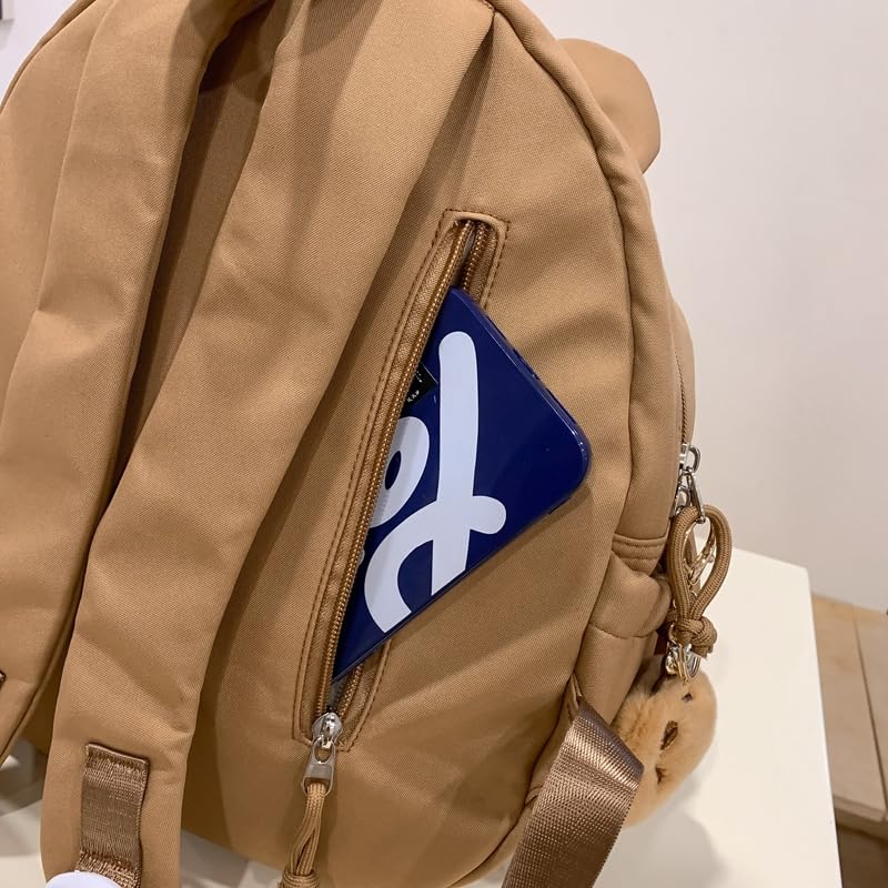 Cute Capybara Backpack Kawaii Backpack Fashion Knapsack (Light Brown)4