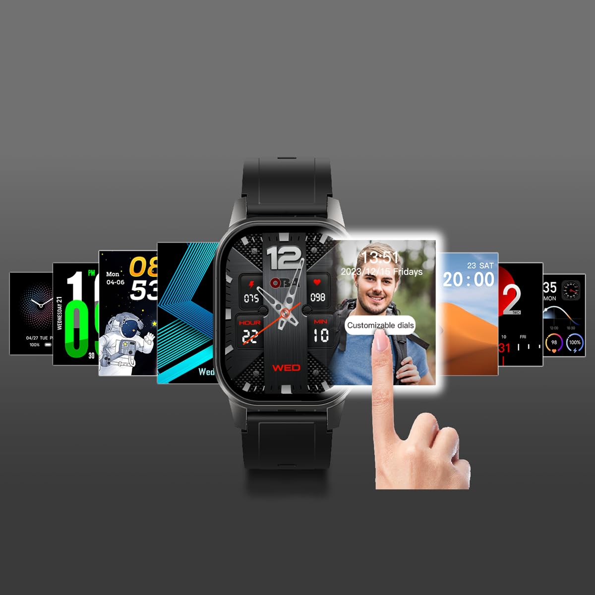 OBA Smartwatch 4G LTE Smart Watch Monitoraggio Salute, cardio, Cassa 49mm, Ossigeno O2, fitness, GPS integrato, IP67,fotocamera, display OMOLED,Batteria 1000Ah, smartphone in soli 49mm Watch S5