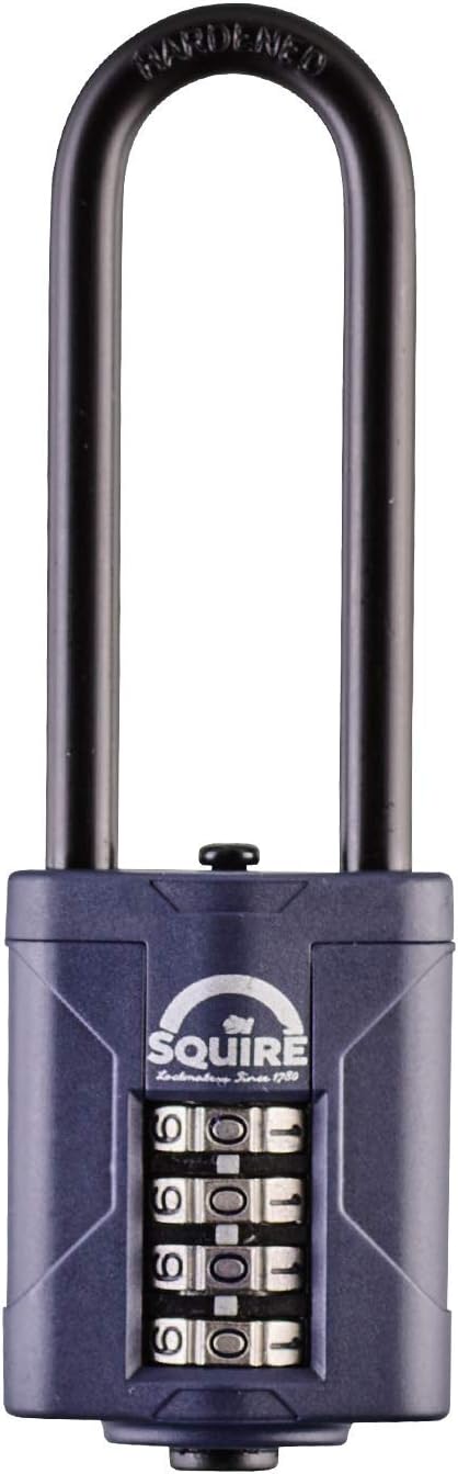 Squire Extra Long Shackle 4 Wheel Combination Padlock, 40mm Body