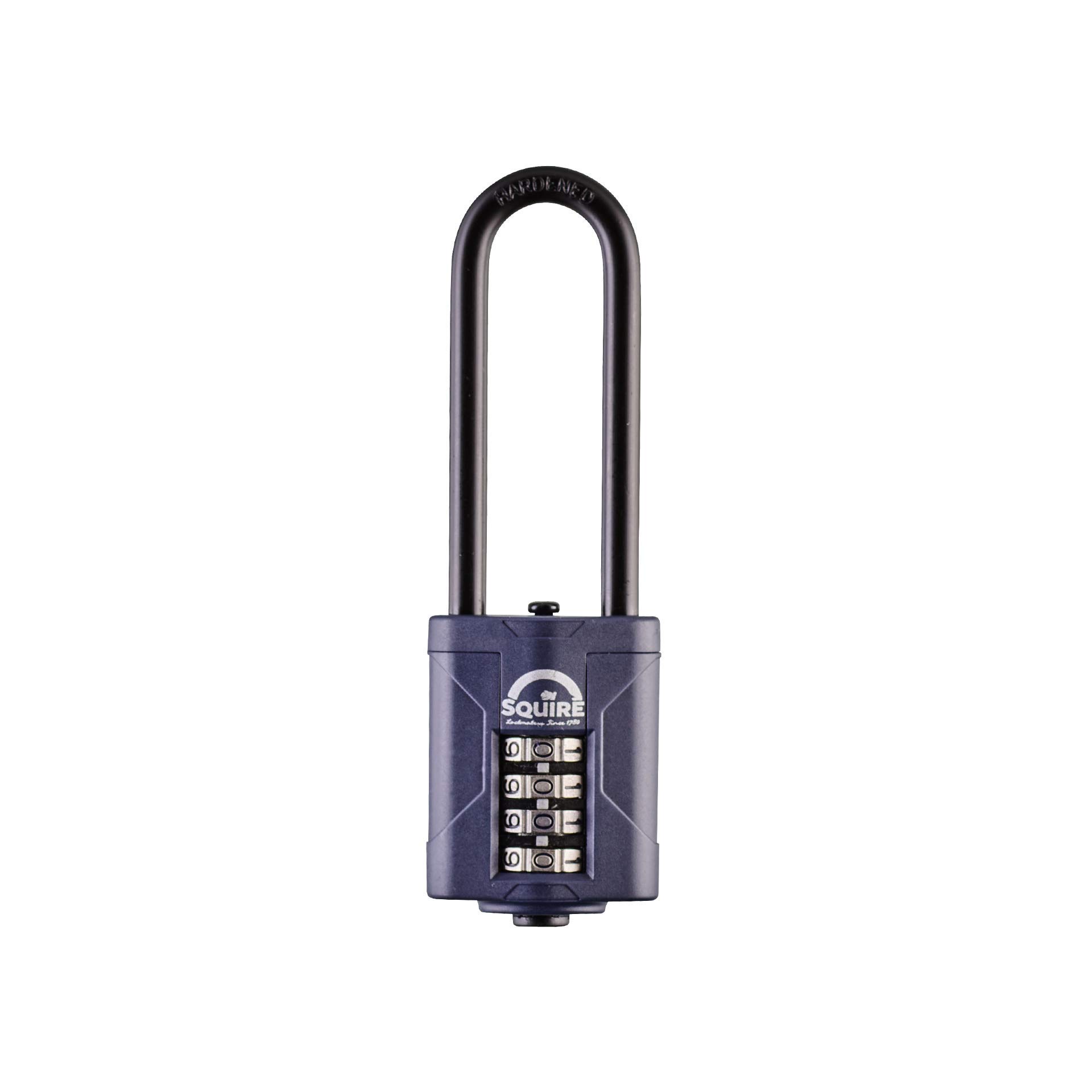 SquireExtra Long Shackle 4 Wheel Combination Padlock, 40mm Body