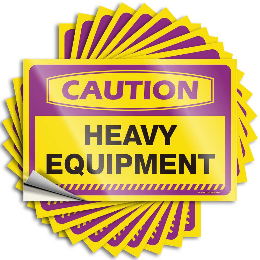 Heavy Equipment Car Stickers & Decals 10pcs Car Accessories (12x18cm)