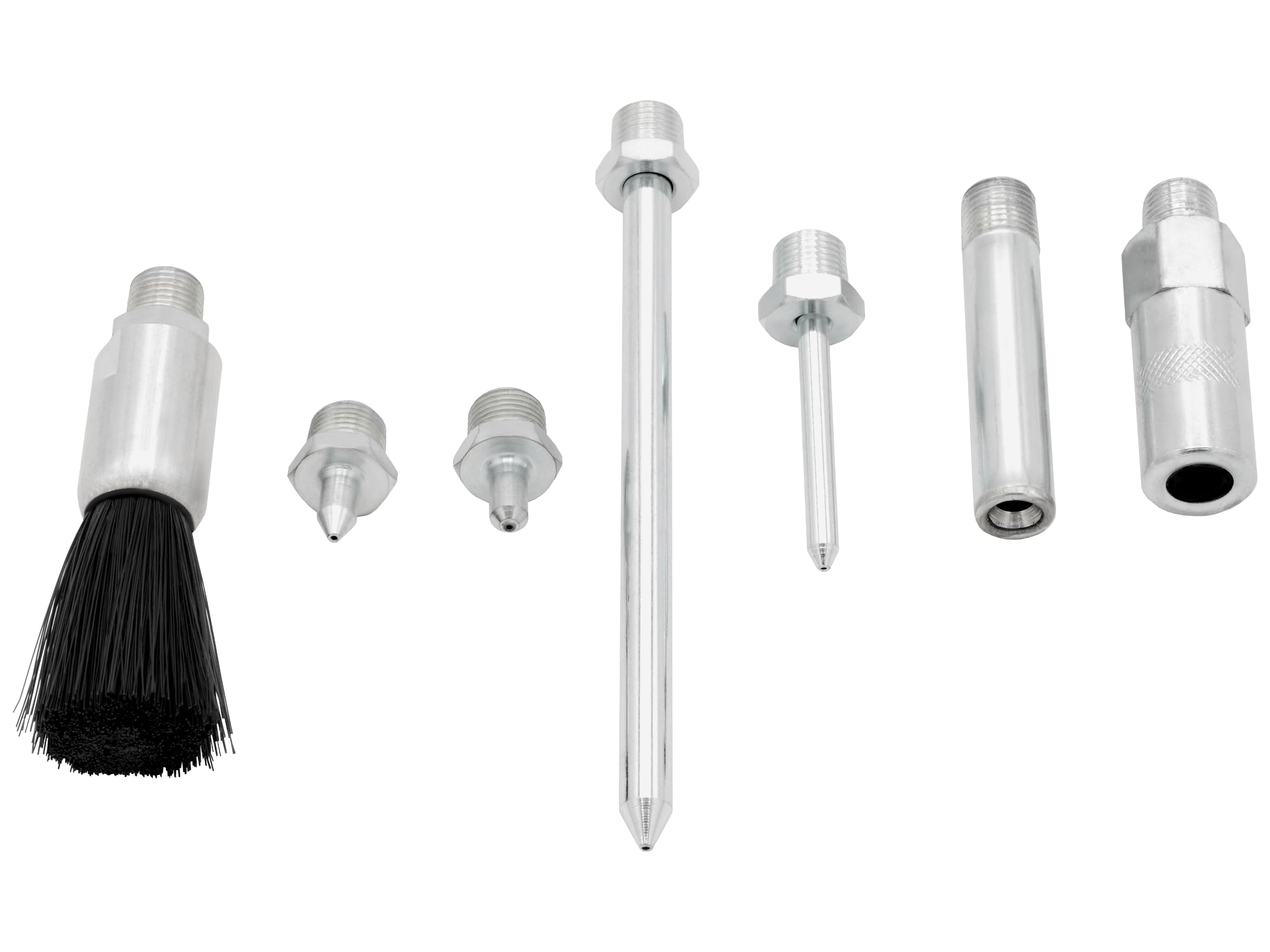 Sägenspezi Fettpresse-Kit für Umlenksterne oder universal mit Schmier-Pinsel und vielen weiteren Spitzen (ohne Fett)