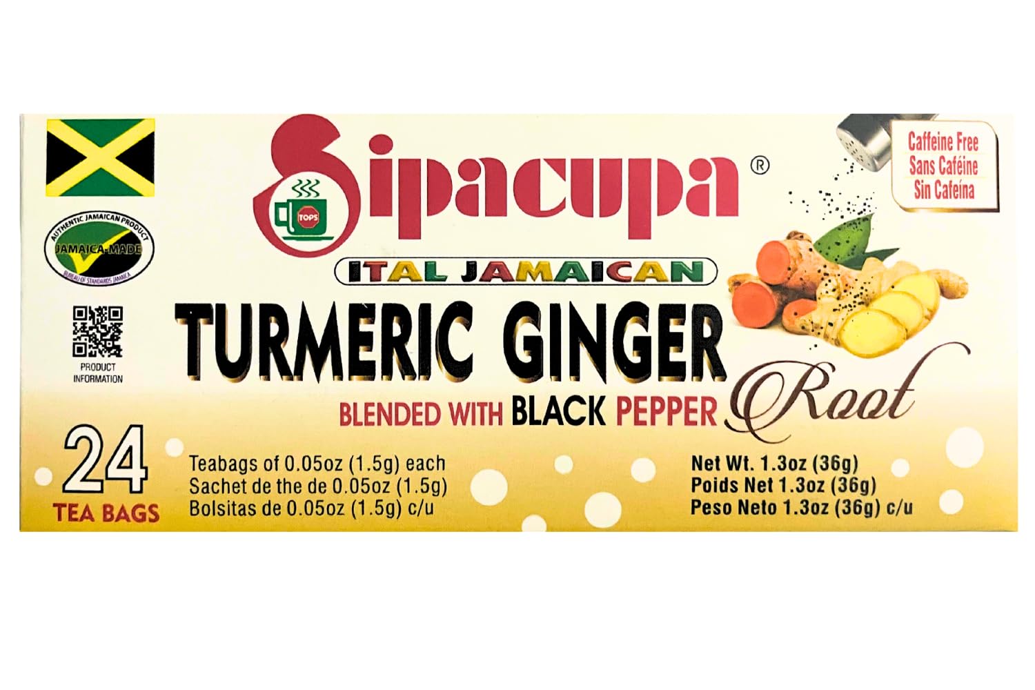Amazon.com : Jamaican Turmeric Ginger With Black Pepper Tea, All