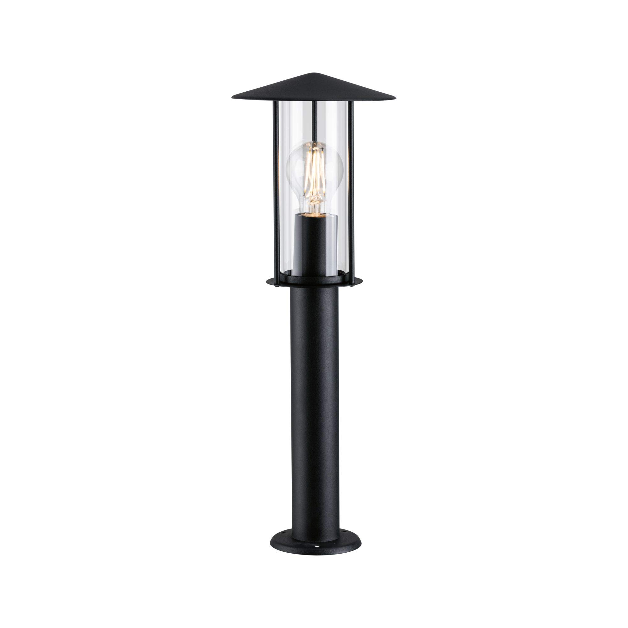 Paulmann 94397 - Lampada da esterno Classic IP44, dimmerabile, per esterni, grigio scuro, in metallo, in vetro, E27