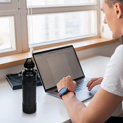 Miniatura 6 de Miracredo 2 fundas de silicona para botella de agua, funda protectora de silicona, cubierta inferior antideslizante con anillo de silicona, sin BPA,