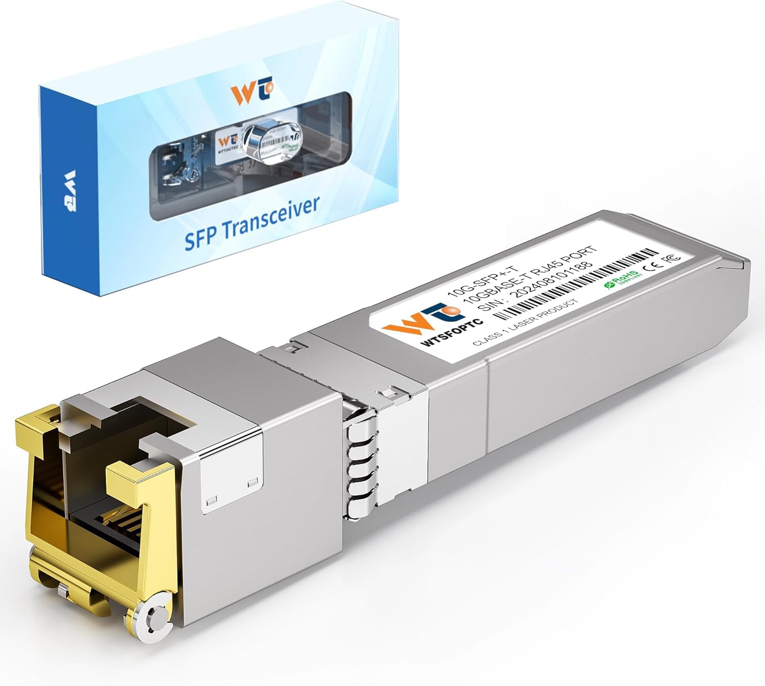 WTSFOPTC 80-Meter 10GBase-T SFP+ to RJ45 Transceiver