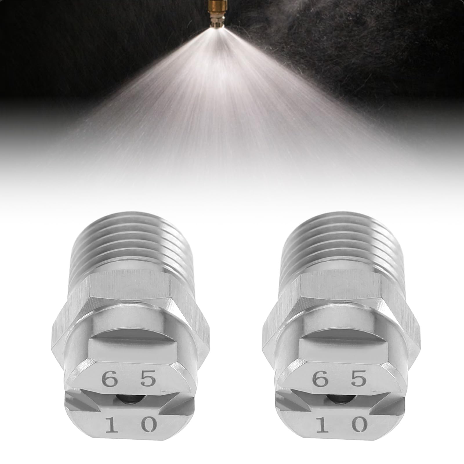Roestvrij staal Mist Nozzle 1/4BSPT Opening Fijne Atomiserende Spray voor Tuin Irrigatie Bevochtiging Koeling (1.5mm Roestvrij staal Mist Nozzle 1/4BSPT Opening Fijne Atomiserende Spray voor Tuin Irrigatie Bevochtiging Koeling (1.5mm
