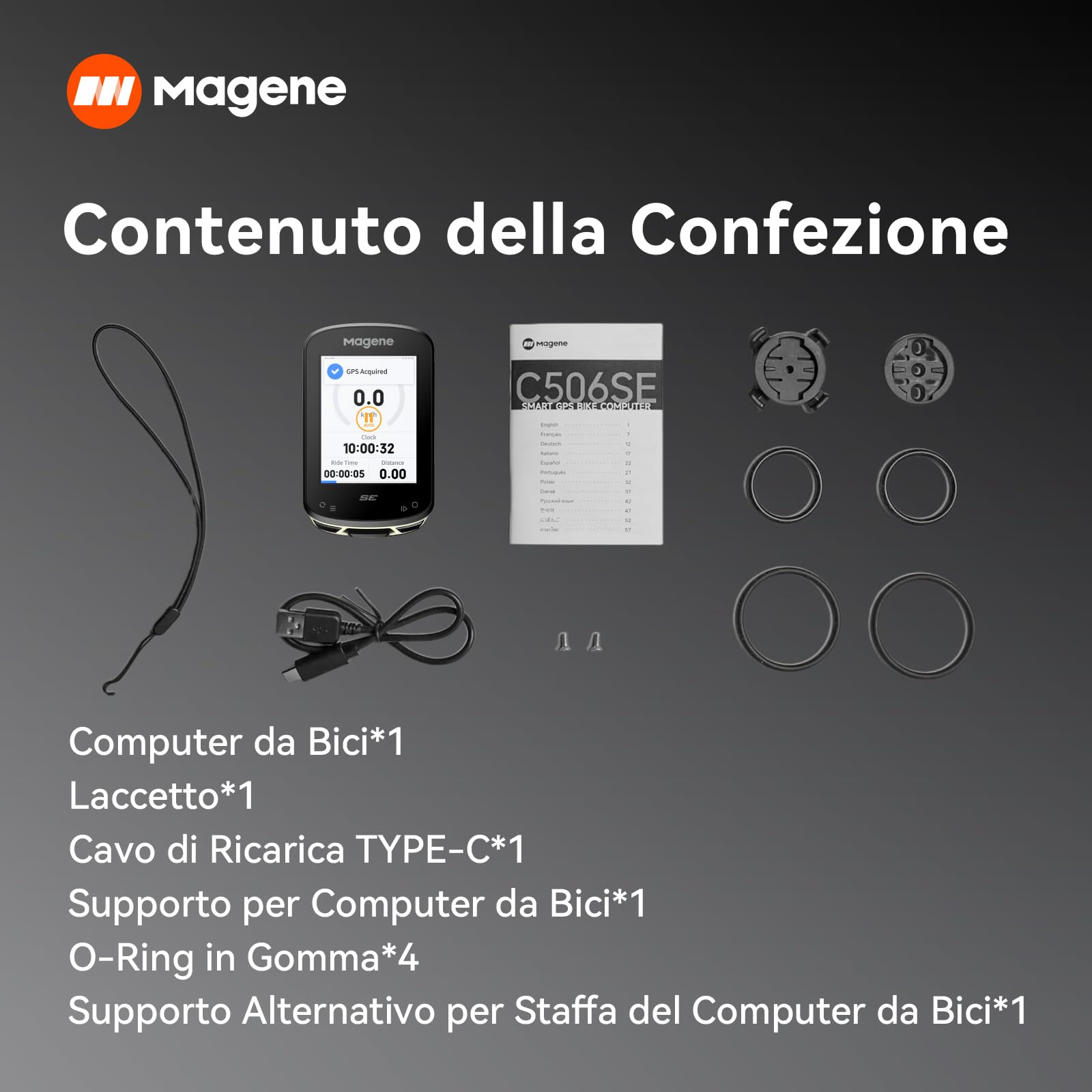 Magene C506SE GPS Ciclocomputer 2,4" a Colori Navigazione Pista Impermeabile Bluetooth WiFi