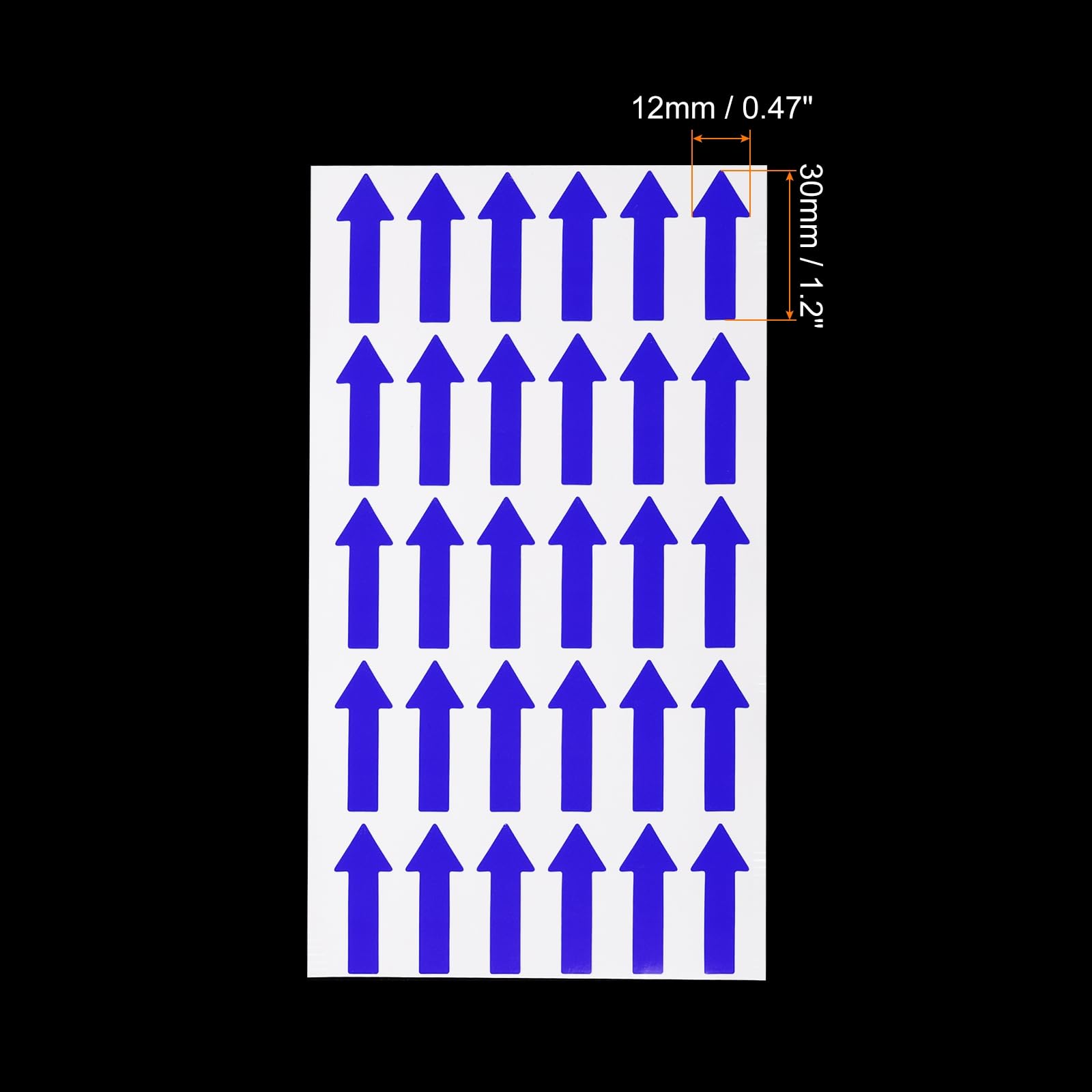Autocollants Flèches Noirs - 180 Pièces - 1,2x0,5 Cm - Marque Uxcell