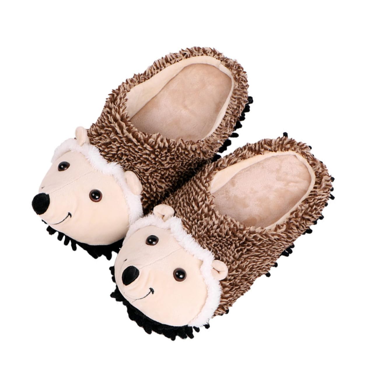 Beaupretty Pantuflas de Erizo de Dibujos Animados Talla 35-36 Felpa Algodón