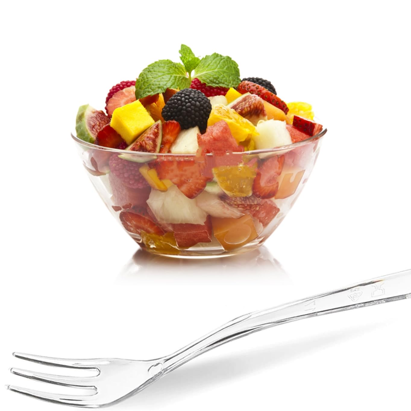 800 Pieces Tasting Mini Forks, 3.7 Inch Clear Plastic Forks for Appetizers, Fruit, Dessert, Cake, Catering, Reusable Tiny Utensils, Dishwasher-Safe — Amazon image 3