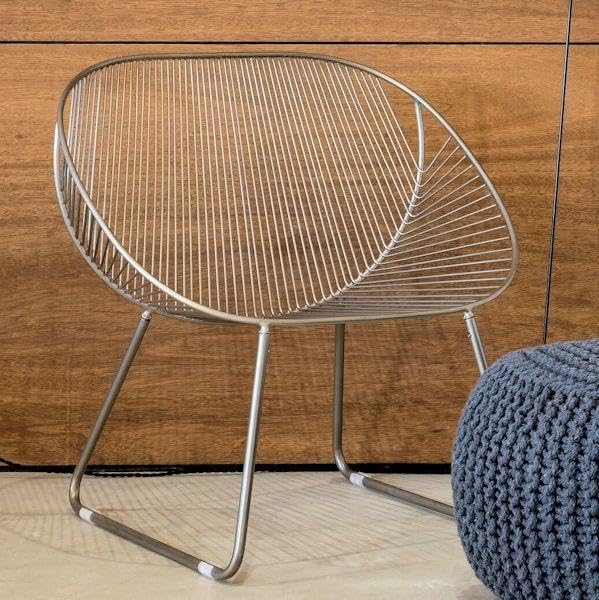 アンティーク調アイアンワイドチェア ワイヤーワイドチェア（シルバー系）1021 アンティーク調アイアンワイドチェア ワイヤーワイドチェア(シルバー系