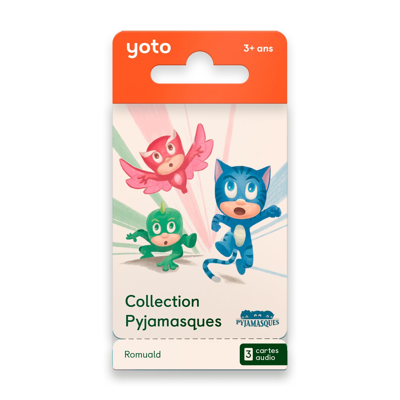 YOTO Collection Pyjamasques - 4 Cartes Audio, 3 Ans+ | Boîte à histoire Pyjamasques en français | cartes audio sans écran | aventures | livre audio enfant | cadeau enfant