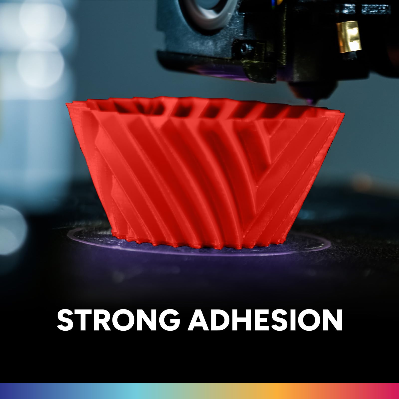 OVERTURE PLA Filamenti 1.75mm per Stampanti 3D, 1kg Bobina (2.2lbs), Precisione Dimensionale +/- 0.02mm, Fit Most FDM Stampante (Rosso)