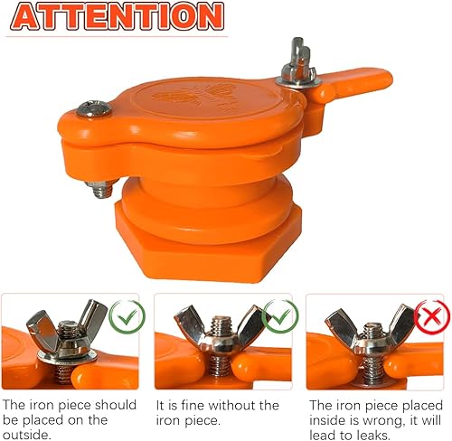 Miniatura 9 de BeeCastle Paquete de 2 puertas de miel duraderas para extractor, grifo extractor de miel, equipo de apicultura (color amarillo claro)