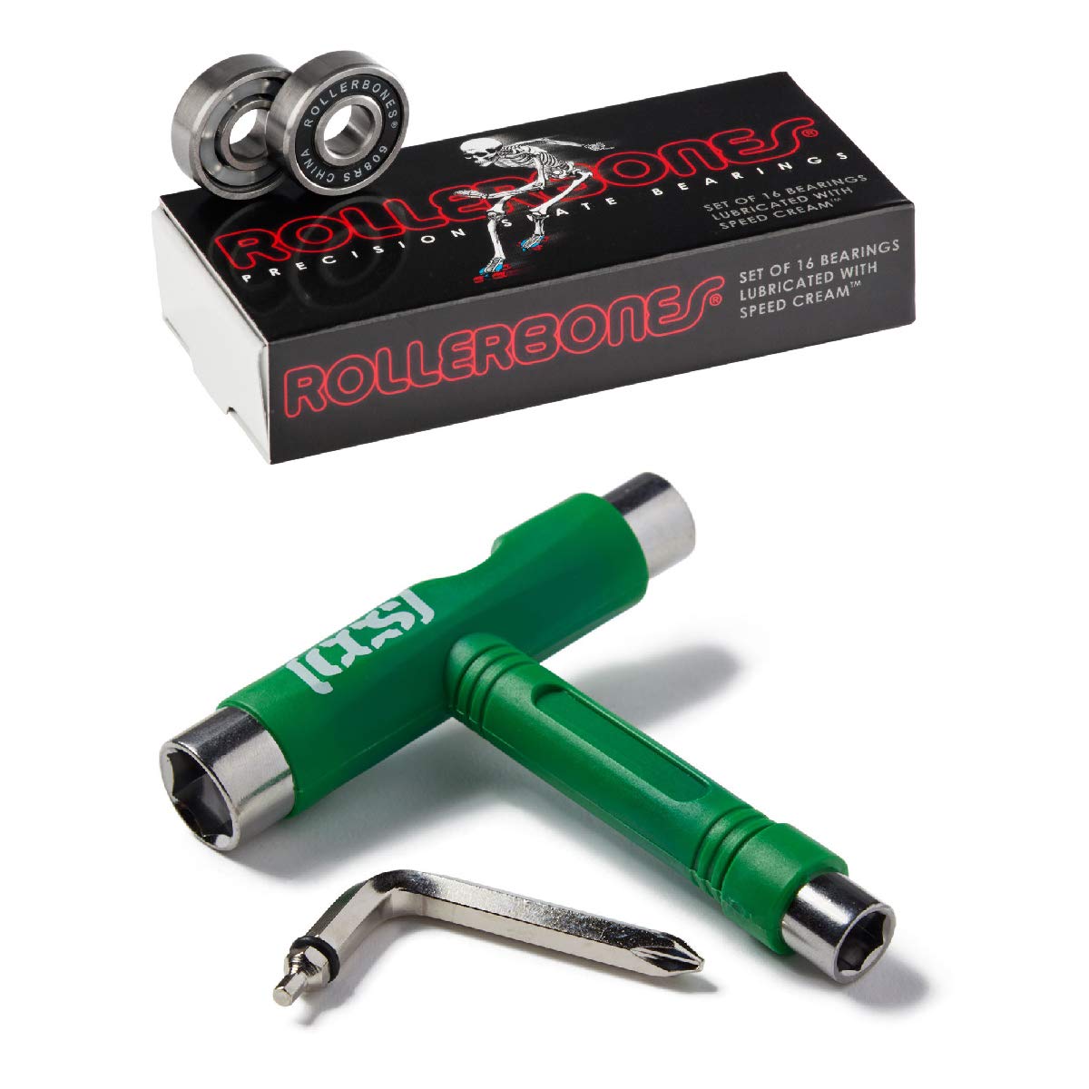 RollerBones - Rodamientos de patines con herramienta de patines CCS