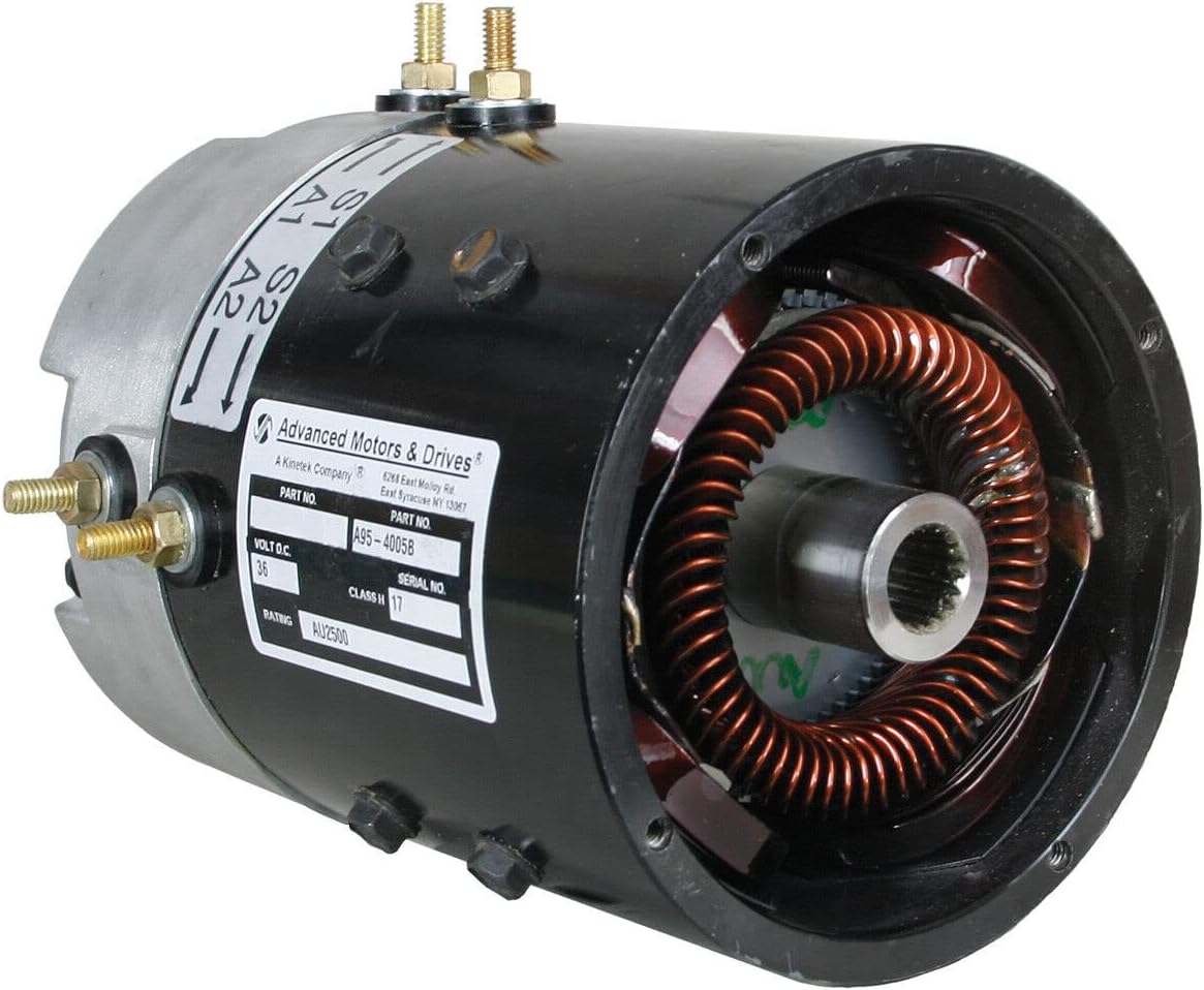 Performance Plus Carts Nidec AMD 36 Volt Stock Grade Series Golf Cart Motor Compatible with Yamaha G9/G14/G16, EZGO Marathon, Melex, Columbia Golf Cart Models | 2.5 HP @ 2800 RPM | 19 Spline