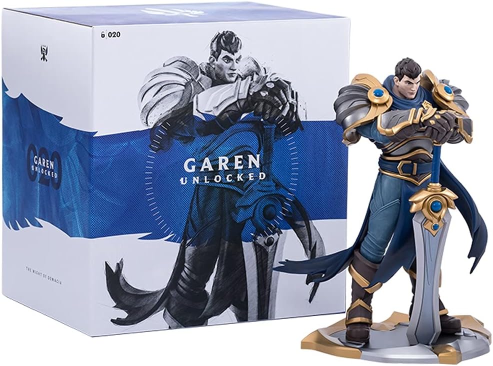 ALZKE League of Legends Figure Garen, Cool Stunning Fascinating Official Merch for League of Legends Garen Statue, Comes with Original Box and Verification Card