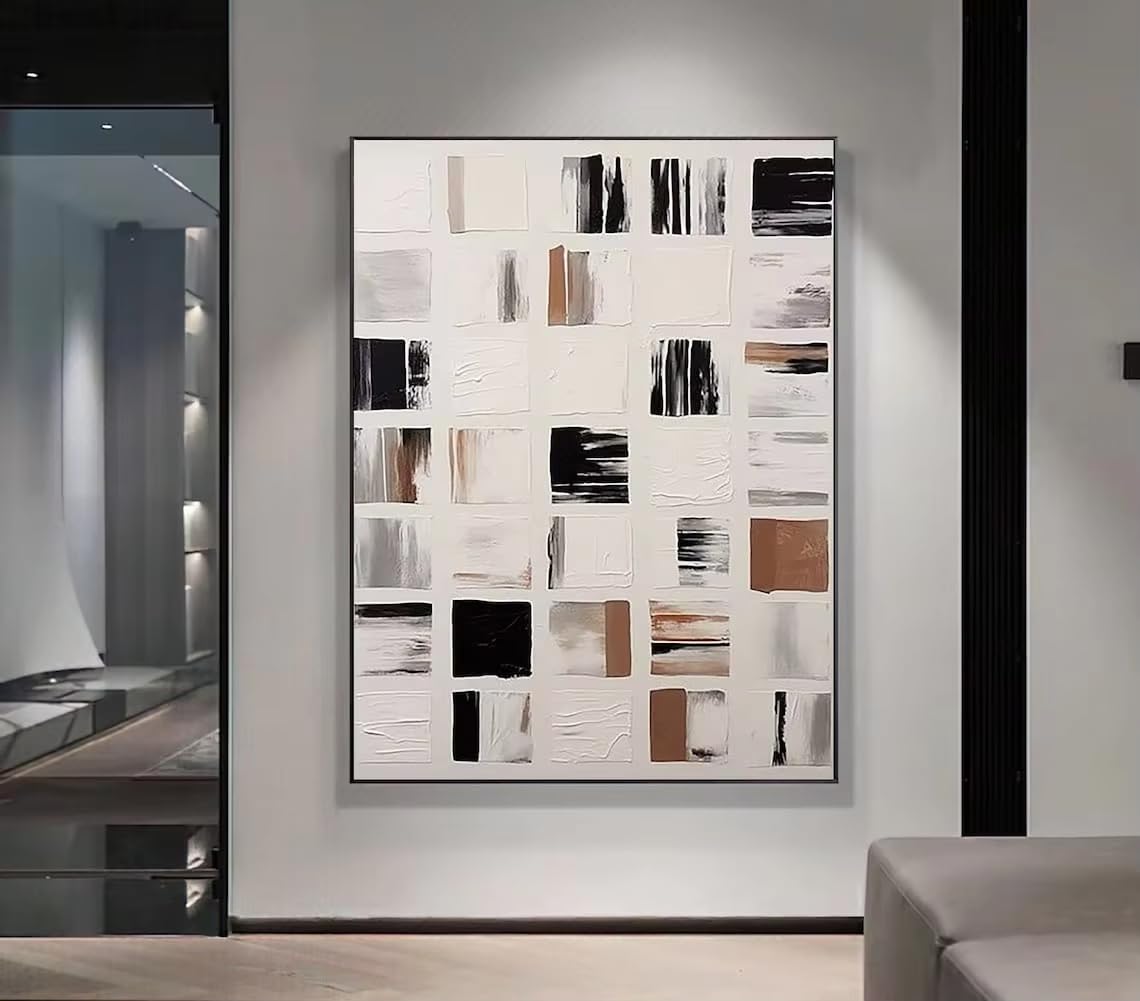 DFZEWKI Wall Art Black and White Abstract Wall Decor Modern for Living Room Home Decor(50x75cm(20x30in)/No frame)