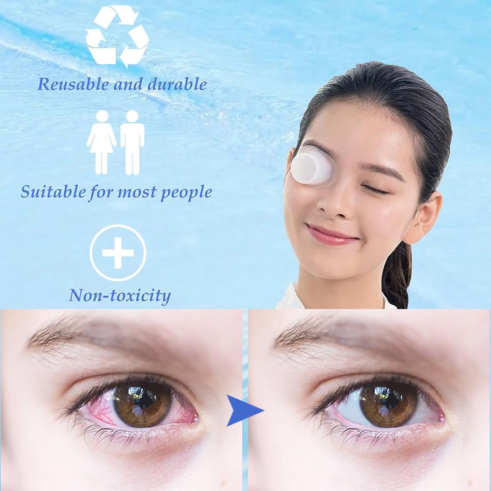 Tazza da Bagno in Silicone per Occhi Portatile - Morbida e Riutilizzabile per Lavaggio Oculare, Non Sterile, 8ml, 4 Pezzi