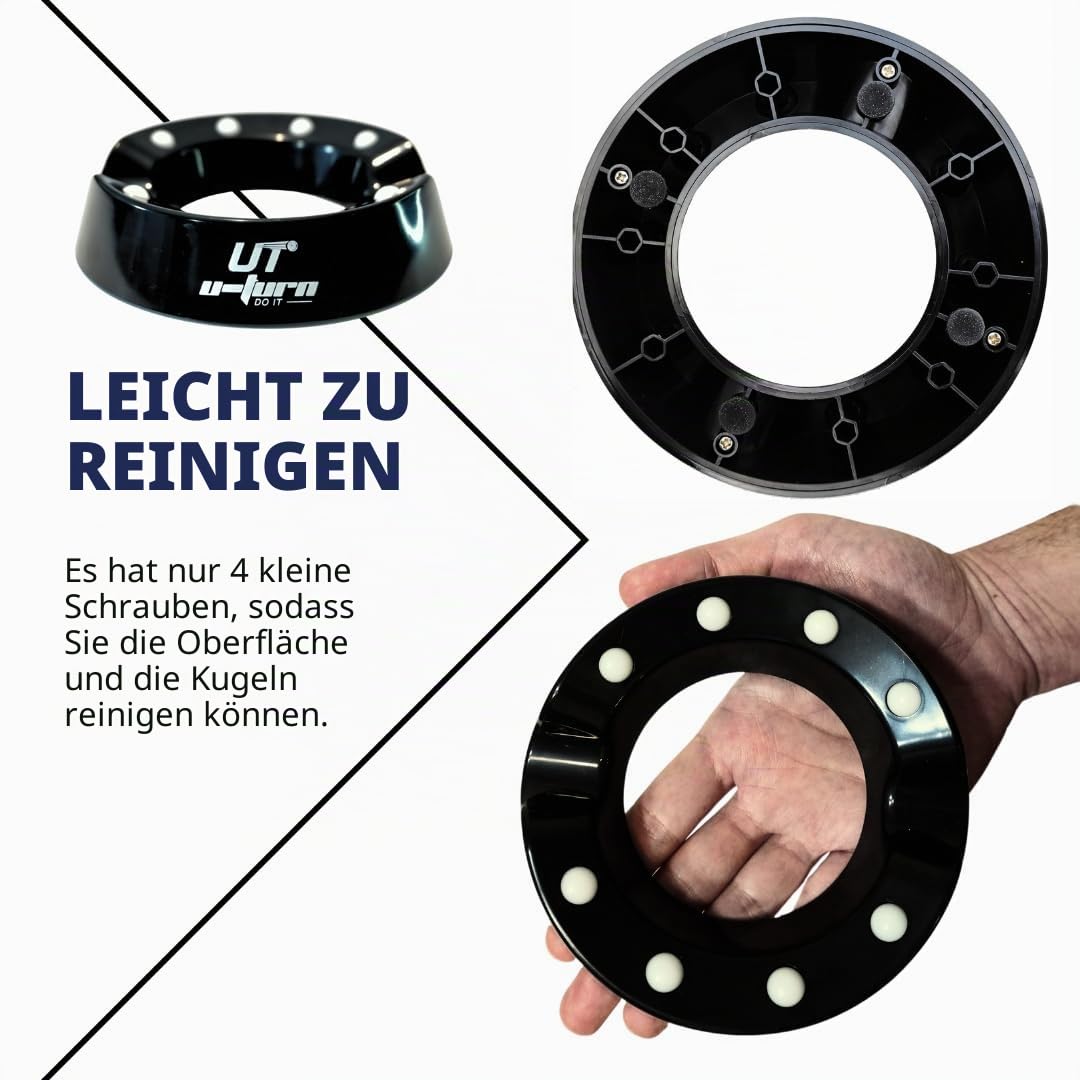 Generisch Base GIRATORIA Bolos, Accesorios de Bowling, Bolas, Mantenimiento, Limpieza, Pulido, Lijado, Bowling Ball Spinner, Soporte, Copa, Exhibición. * U-Turn Sport | Manuell rotierende Basis für professionelles Polieren, Schleifen und Reinigen. Kompati