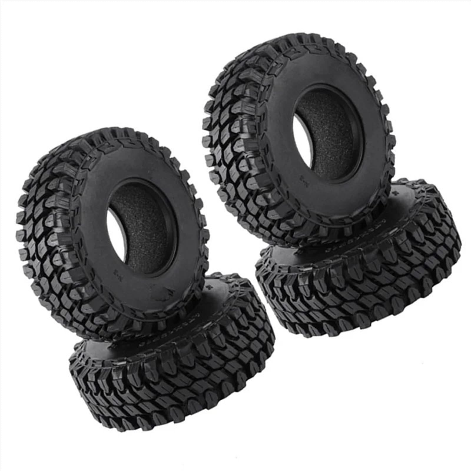 RC NeumáTicos Compatible con TRX4 D90 para Axial SCX10 II III para Redcat 4 Uds 110mm 1,9 Neumáticos De Goma para Coche Trepador De Control Remoto 1/10