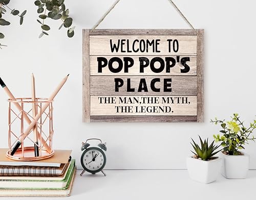 Miniatura 8 de Cartel rústico, regalo del día del padre, regalo de papá, regalo del abuelo, letreros de madera colgantes decorativos, letrero de arte de pared de