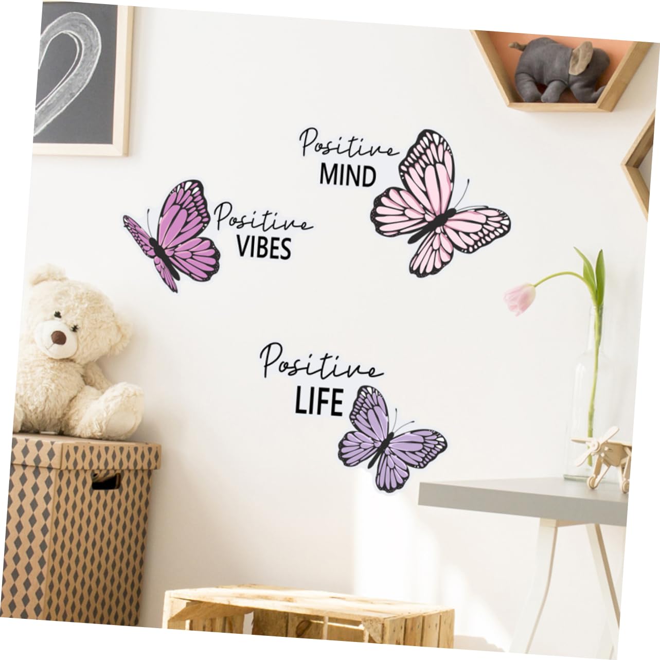 SHINEOFI 10 Set Adesivo da parete luminoso decorazioni buio adesivi a parete Arredamento da parete per decalcomanie adesive da parete decalcomanie di farfalle adesivi luminosi pvc