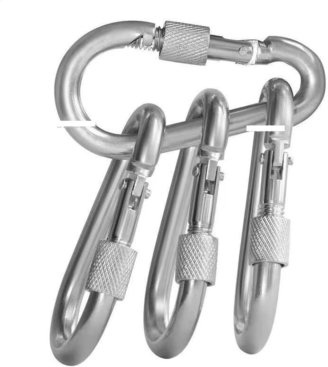 Snap Clips Snap Hooks Spring Hook with Screw Nut Stainless Steel Lock Clip Rigging Hardware(M8)