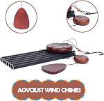 Grandes cheminées de vent extérieures, 37 Inches, Tubes en aluminium, Brun et Noir, Style traditionnel, Parfait pour les cadeaux de jardin, patio, mémorial et sympathie