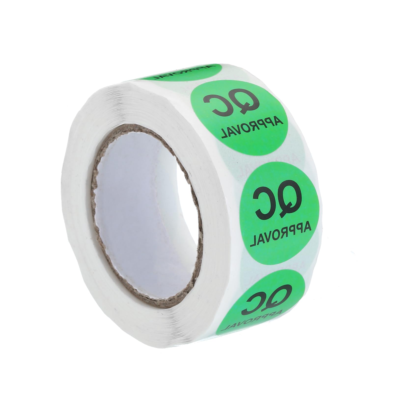 MECCANIXITY Inventory QC Approval Stickers Labels 25mm/1" Green for Inventory Warehouse Stock, 1 Roll 500 Piece