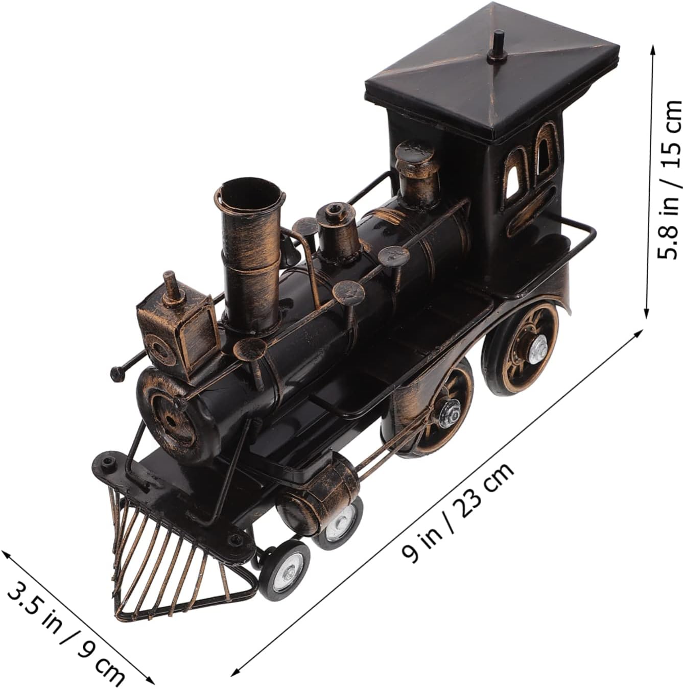 PRETYZOOM 1pc Locomotive Sculpture Vintage Craft Ornament for Home Decoration Creative Steam Train Model for Desktop Decor for Collectors and Train Enthusiasts