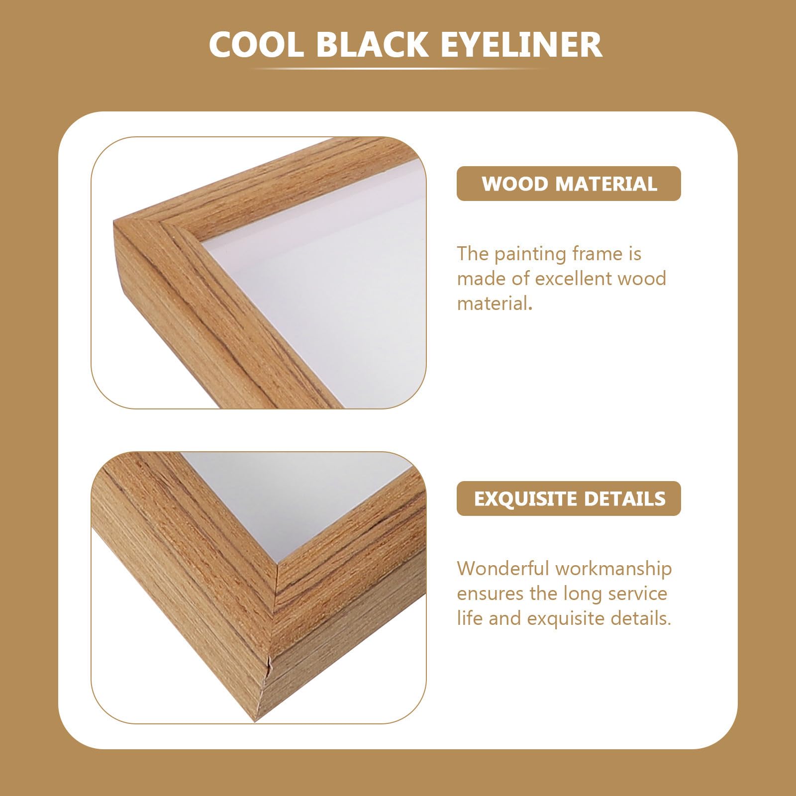 Toddmomy Marco de Fotos de Madera Maciza Beige Ligero para Colgar en Pared, Adecuado para Flores Secas y Fotografías Decorativas