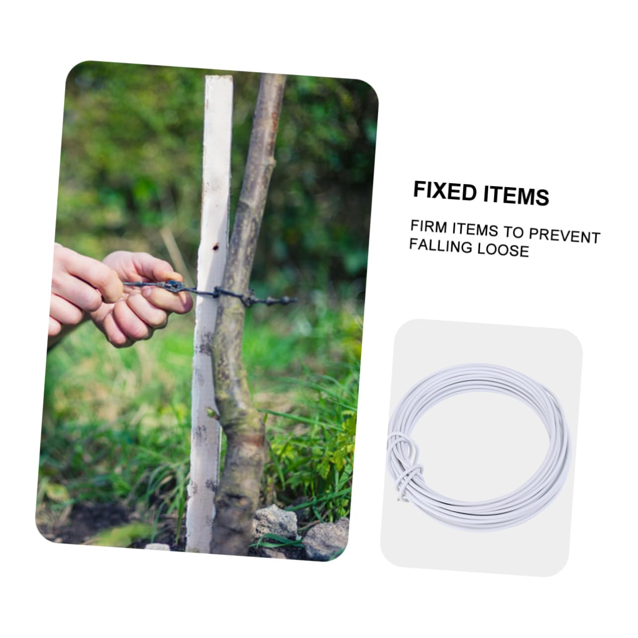 SUPVOX 10M Bendable Metal Wire for DIY Climbing Frame Durable Fastening Wrapping Cord for Plants Vines Garden Crafts White Thickness