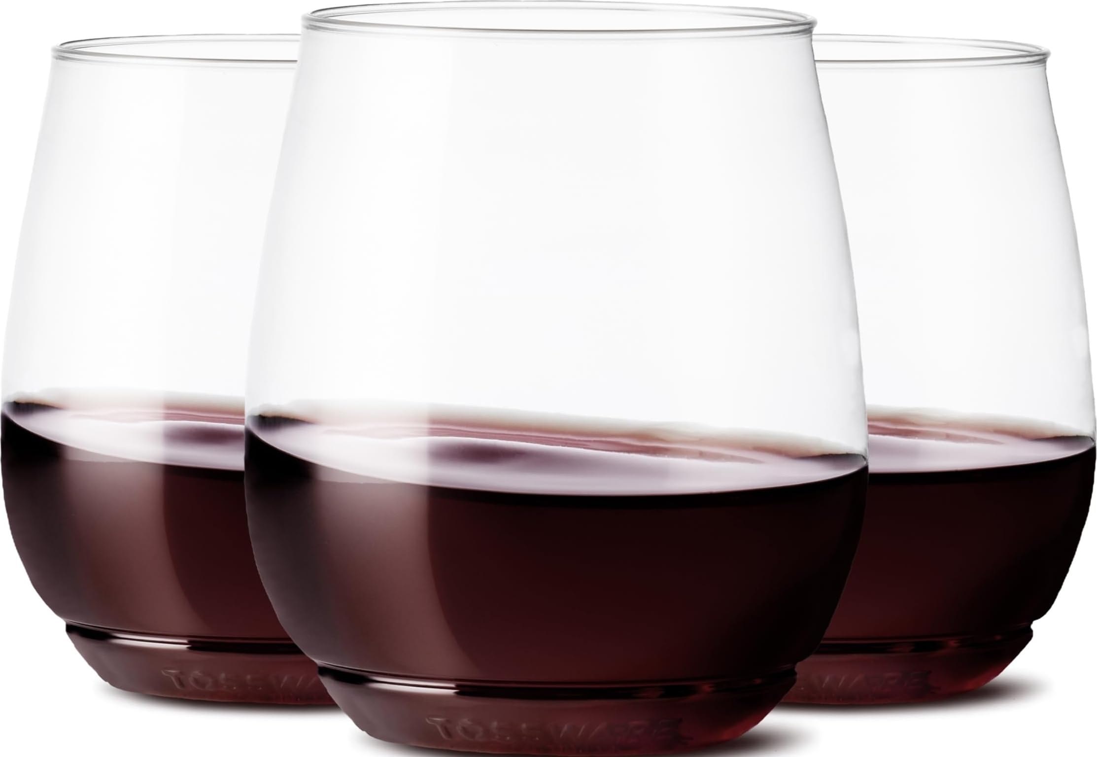 TOSSWARE POP 14oz Vino SET OF 12, Recyclable, Unbreakable & Crystal Clear Plastic Wine Glasses, 12 Count (Pack of 1)