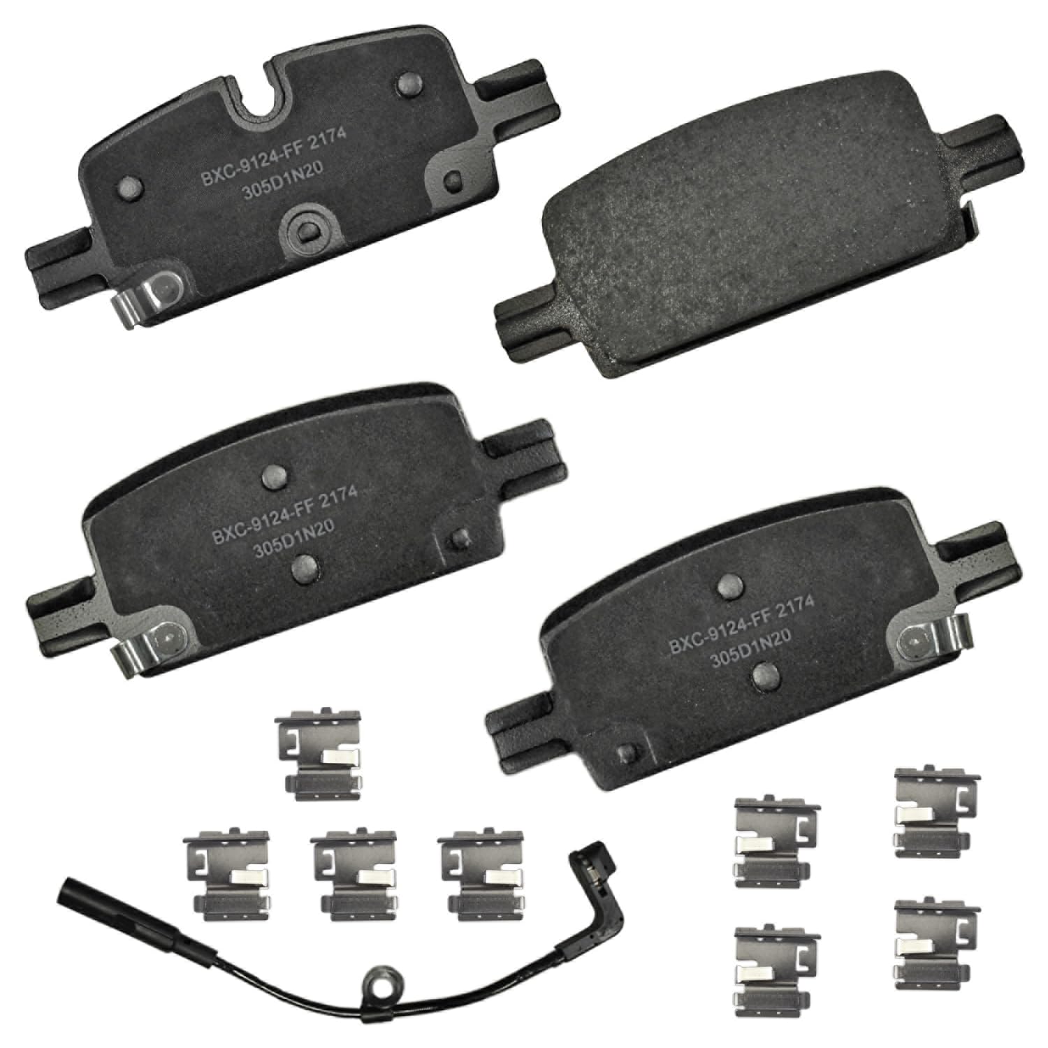Bendix Premium SBC2174 Ceramic Rear Brake Pads for Select Models Escalade,ESV,LYRIQ,Cheyenne,Colorado,Silverado 1500,LTD,Suburban,Tahoe,Canyon,Hummer EV Pickup,Sierra,1500,LTD,Yukon,XL,Rivian R1S,R1T