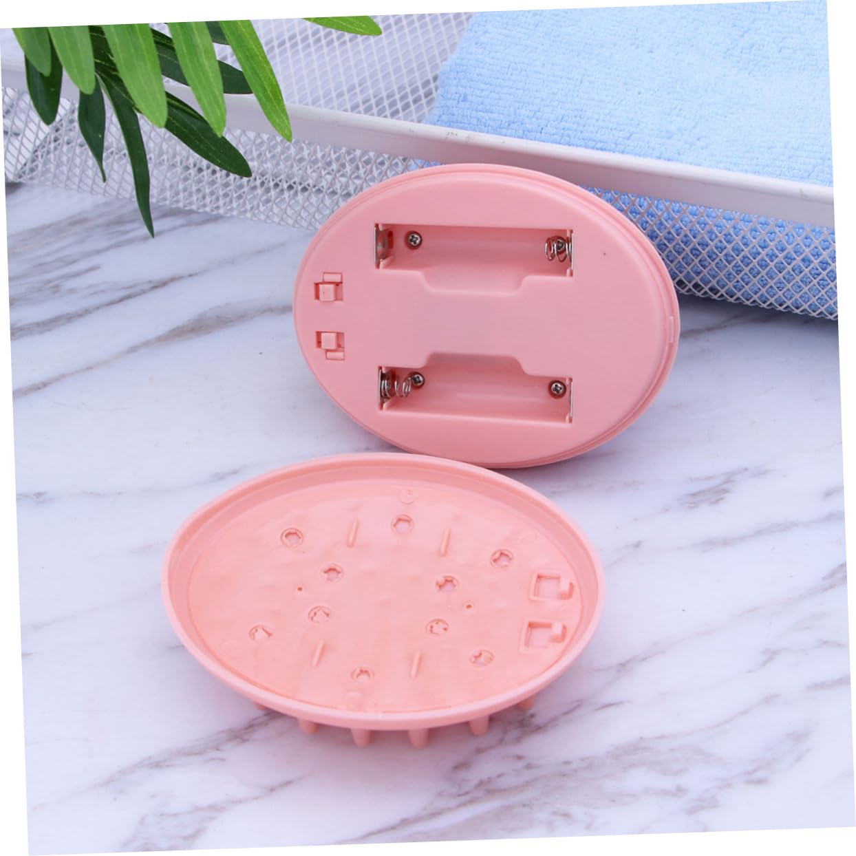 Beaupretty 3piezas Cepillo De Masaje Escalpado Eléctrico Con Función De Vibración Para Cuidado Del Cabelludo Limpieza y Exfoliación De Cabello Rosa