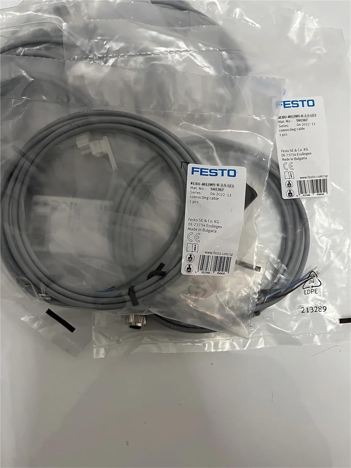 NEBC-A1W3-K-0.3-N-M12G5 549294 NEBC-D12G4-ES-0.5-S-D12G4-ET 8040446 Connecting Cable(8040446)