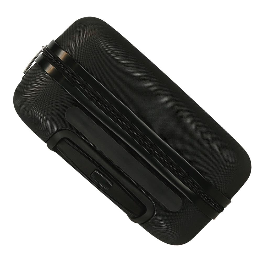 Joumma Roll Road Formentera Maleta de Cabina Negro 38x55x20 cm Rígida ABS Candado combinación Integrado 35L 2,6kg 4 Ruedas Dobles Equipaje de Mano